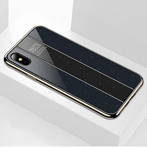 Carcasa Bumper Funda Silicona Espejo M01 para Apple iPhone Xs Max Negro