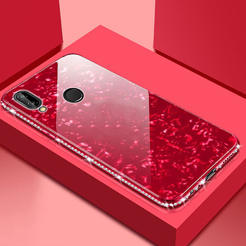 Carcasa Bumper Funda Silicona Espejo M01 para Huawei Honor V10 Lite Rojo