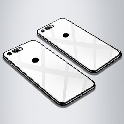 Carcasa Bumper Funda Silicona Espejo M01 para Huawei Honor V20 Blanco