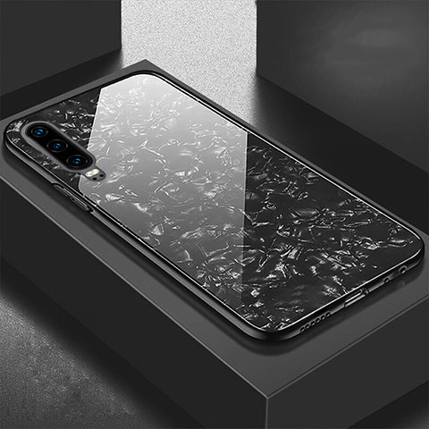 Carcasa Bumper Funda Silicona Espejo M01 para Huawei P30 Negro