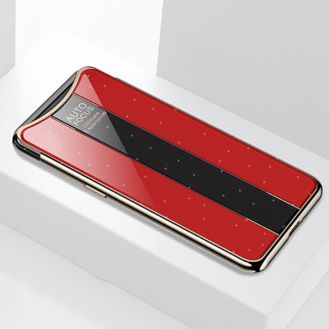 Carcasa Bumper Funda Silicona Espejo M01 para Oppo Find X Super Flash Edition Rojo