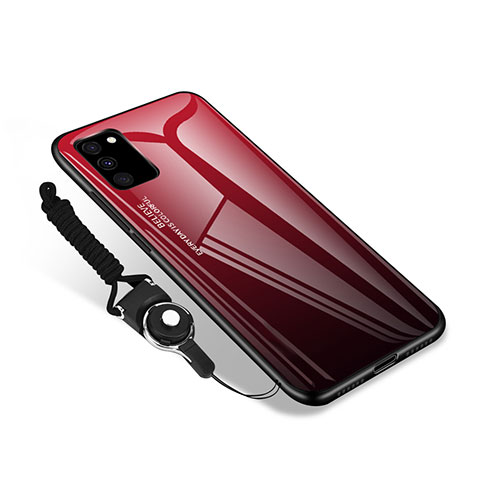 Carcasa Bumper Funda Silicona Espejo M01 para Samsung Galaxy S20 Lite 5G Rojo y Negro