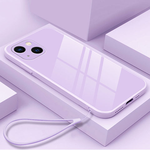 Carcasa Bumper Funda Silicona Espejo M03 para Apple iPhone 15 Morado