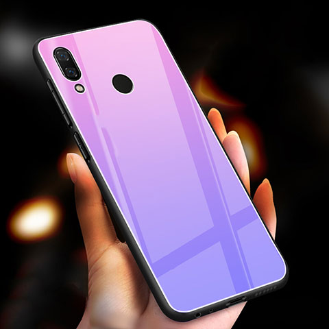 Carcasa Bumper Funda Silicona Espejo M03 para Huawei Honor 10 Lite Morado