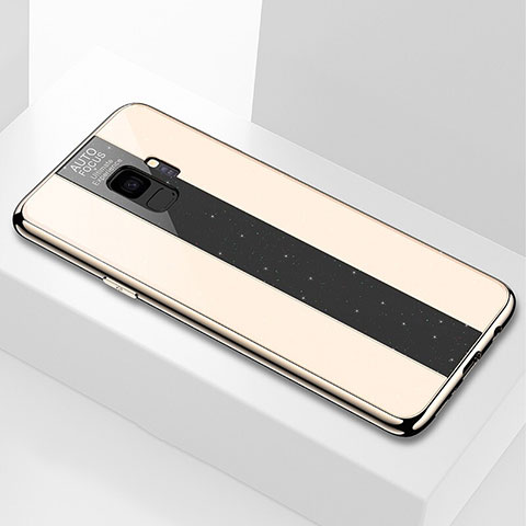 Carcasa Bumper Funda Silicona Espejo M03 para Samsung Galaxy S9 Oro