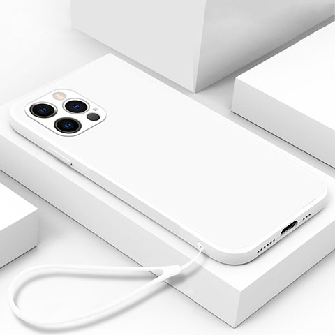 Carcasa Bumper Funda Silicona Espejo M09 para Apple iPhone 14 Pro Blanco