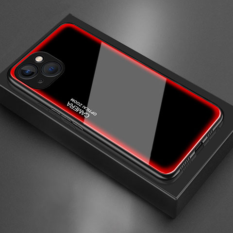 Carcasa Bumper Funda Silicona Espejo para Apple iPhone 14 Rojo