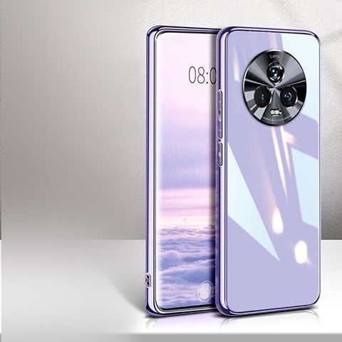 Carcasa Bumper Funda Silicona Espejo para Huawei Honor Magic5 5G Morado