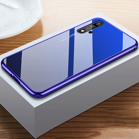 Carcasa Bumper Funda Silicona Espejo para Huawei Nova 5T Azul