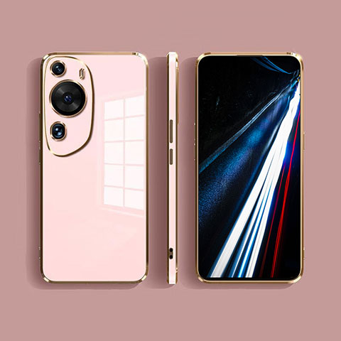 Carcasa Bumper Funda Silicona Espejo para Huawei P60 Art Oro Rosa