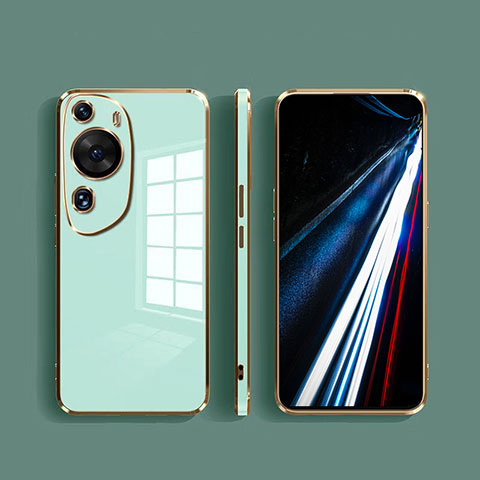 Carcasa Bumper Funda Silicona Espejo para Huawei P60 Art Verde