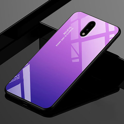 Carcasa Bumper Funda Silicona Espejo para OnePlus 7 Morado