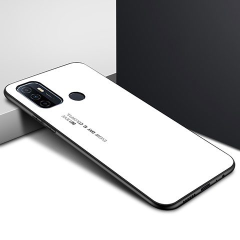 Carcasa Bumper Funda Silicona Espejo para Oppo A11s Blanco