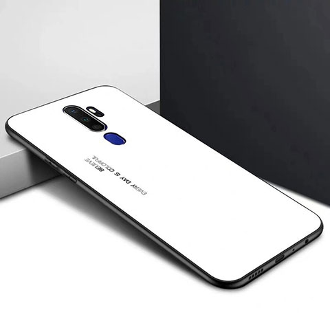 Carcasa Bumper Funda Silicona Espejo para Oppo A11X Blanco