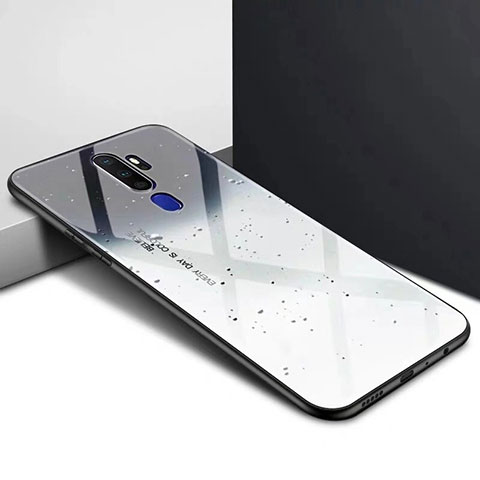 Carcasa Bumper Funda Silicona Espejo para Oppo A5 (2020) Gris