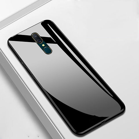 Carcasa Bumper Funda Silicona Espejo para Oppo A9X Negro