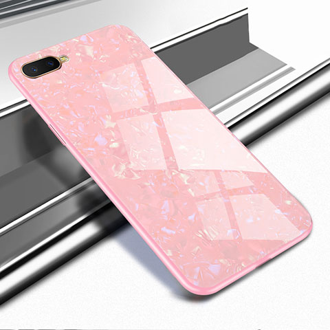 Carcasa Bumper Funda Silicona Espejo para Oppo K1 Oro Rosa