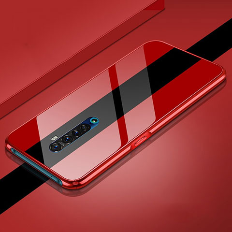 Carcasa Bumper Funda Silicona Espejo para Oppo Reno2 Rojo