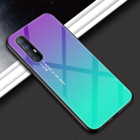 Carcasa Bumper Funda Silicona Espejo para Oppo Reno3 Pro Morado