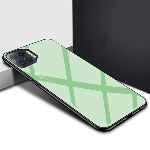 Carcasa Bumper Funda Silicona Espejo para Oppo Reno4 Lite Menta Verde