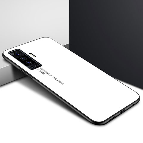 Carcasa Bumper Funda Silicona Espejo para Vivo X50 5G Blanco