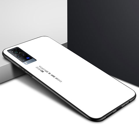 Carcasa Bumper Funda Silicona Espejo para Vivo X60 Pro 5G Blanco