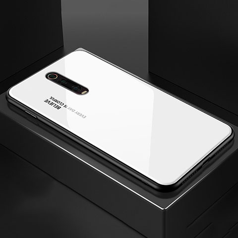 Carcasa Bumper Funda Silicona Espejo para Xiaomi Mi 9T Blanco