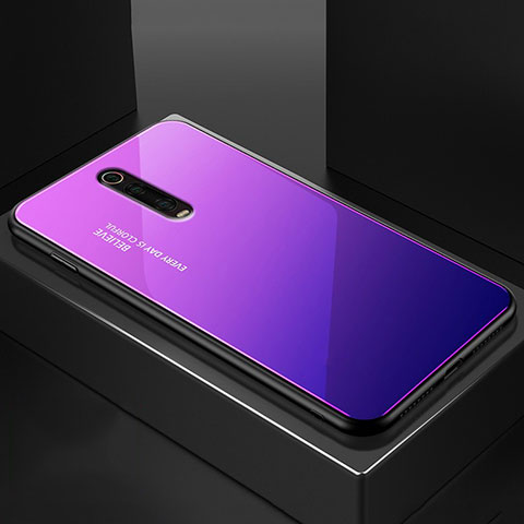 Carcasa Bumper Funda Silicona Espejo para Xiaomi Mi 9T Pro Morado