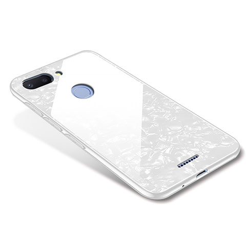 Carcasa Bumper Funda Silicona Espejo para Xiaomi Redmi 6 Blanco