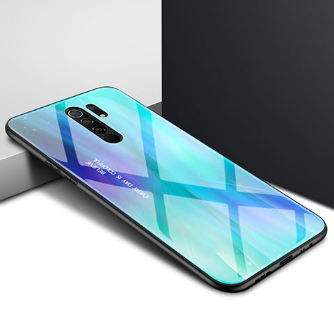 Carcasa Bumper Funda Silicona Espejo para Xiaomi Redmi 9 Cian