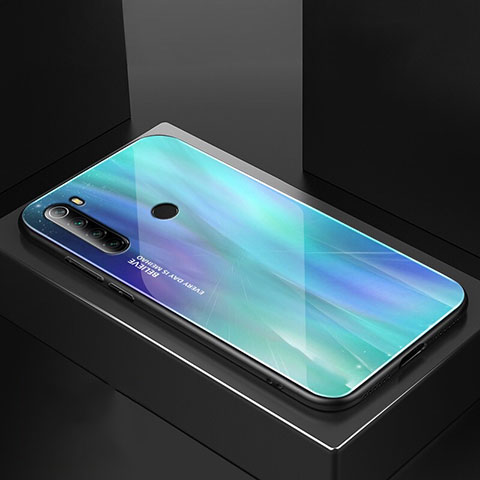 Carcasa Bumper Funda Silicona Espejo para Xiaomi Redmi Note 8 Cian