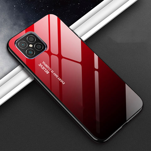 Carcasa Bumper Funda Silicona Espejo T01 para Huawei Nova 8 SE 5G Rojo