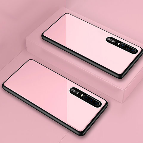 Carcasa Bumper Funda Silicona Espejo T01 para Huawei P30 Rosa