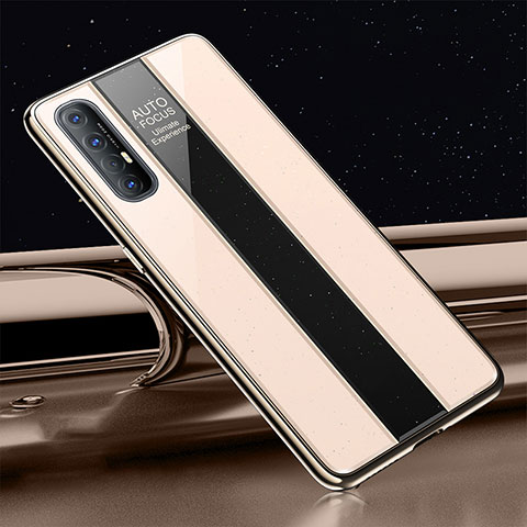 Carcasa Bumper Funda Silicona Espejo T01 para Oppo Reno3 Pro Oro