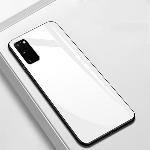 Carcasa Bumper Funda Silicona Espejo T01 para Samsung Galaxy S20 Blanco