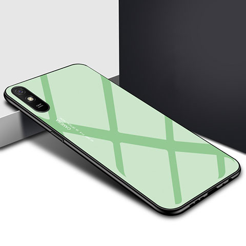 Carcasa Bumper Funda Silicona Espejo T01 para Xiaomi Redmi 9A Menta Verde