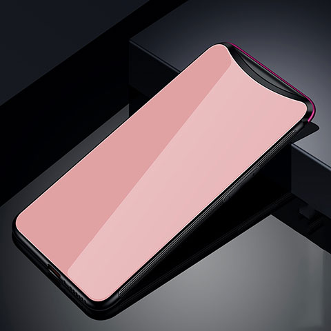 Carcasa Bumper Funda Silicona Espejo T02 para Oppo Find X Rosa