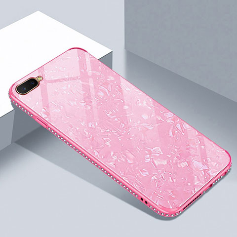 Carcasa Bumper Funda Silicona Espejo T02 para Oppo K1 Rosa