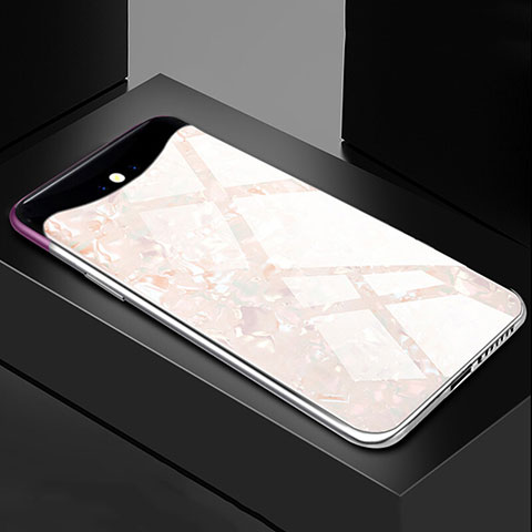 Carcasa Bumper Funda Silicona Espejo T03 para Oppo Find X Blanco