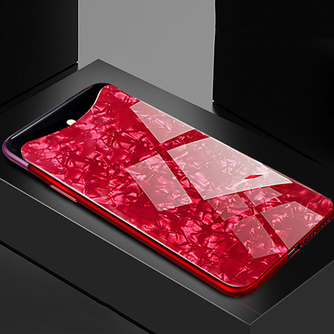 Carcasa Bumper Funda Silicona Espejo T03 para Oppo Find X Rojo