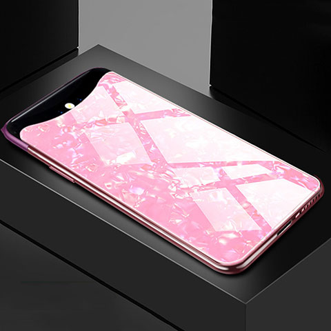 Carcasa Bumper Funda Silicona Espejo T03 para Oppo Find X Super Flash Edition Rosa