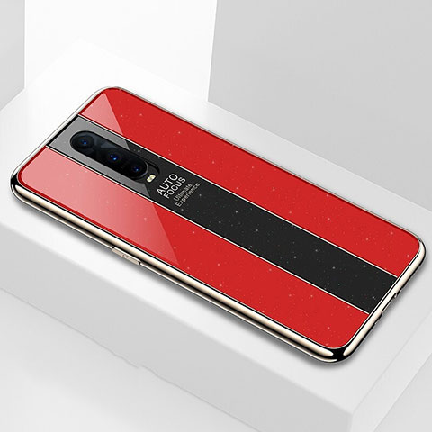 Carcasa Bumper Funda Silicona Espejo T03 para Oppo R17 Pro Rojo