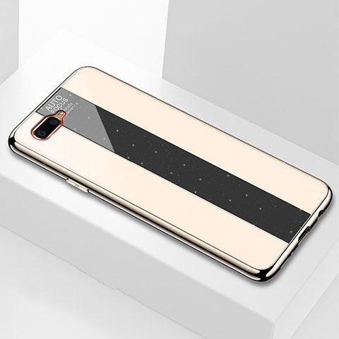 Carcasa Bumper Funda Silicona Espejo T04 para Oppo R17 Neo Oro