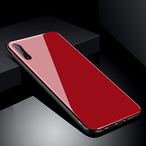 Carcasa Bumper Funda Silicona Espejo T04 para Samsung Galaxy A70S Rojo