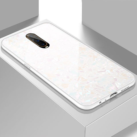 Carcasa Bumper Funda Silicona Espejo T05 para Oppo R17 Pro Blanco