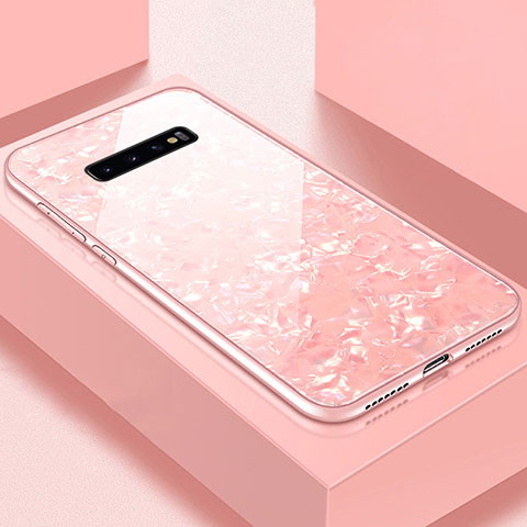 Carcasa Bumper Funda Silicona Espejo U01 para Samsung Galaxy S10 Rosa