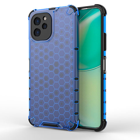 Carcasa Bumper Funda Silicona Transparente 360 Grados AM1 para Huawei Enjoy 50z Azul