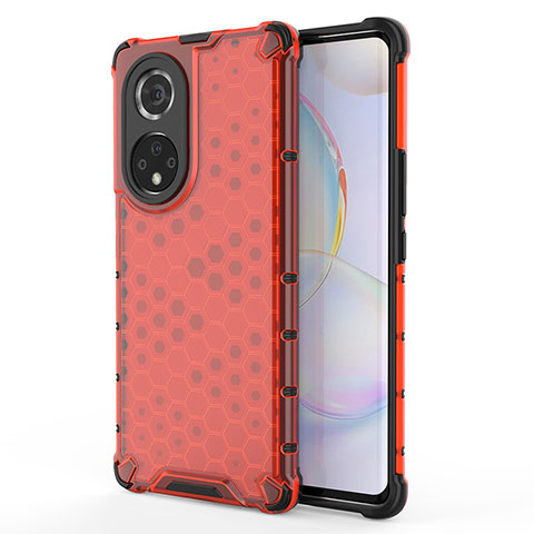 Carcasa Bumper Funda Silicona Transparente 360 Grados AM1 para Huawei Honor 50 Pro 5G Rojo