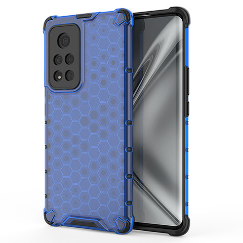 Carcasa Bumper Funda Silicona Transparente 360 Grados AM1 para Huawei Honor V40 5G Azul