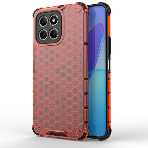 Carcasa Bumper Funda Silicona Transparente 360 Grados AM1 para Huawei Honor X8 5G Rojo